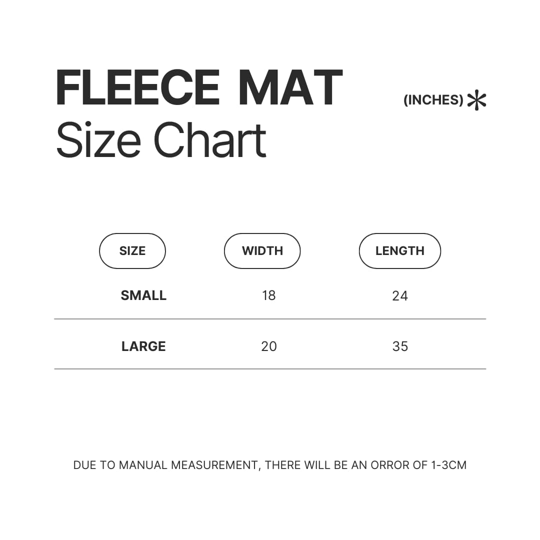 Fleece Mat Size Chart - Attack On Titan EU Store