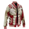 Armored Titan Attack on Titan Varsity Jacket 3L F LEFT Mockup - Attack On Titan EU Store