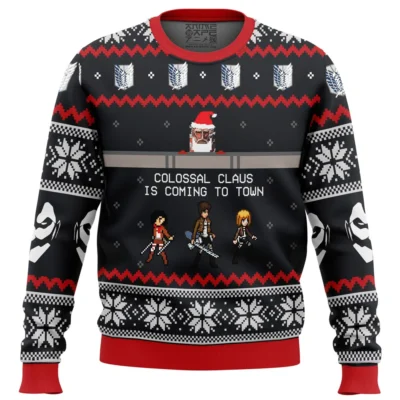 Attack on Titan Colossal Claus Ugly Christmas Sweater