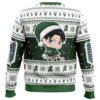 Christmas Chibi Levi Attack on Titan Ugly Christmas Sweater BACK mockup - Attack On Titan EU Store