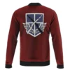 Jaegerist Maroon AOT Bomber Jacket BACK Mockup - Attack On Titan EU Store