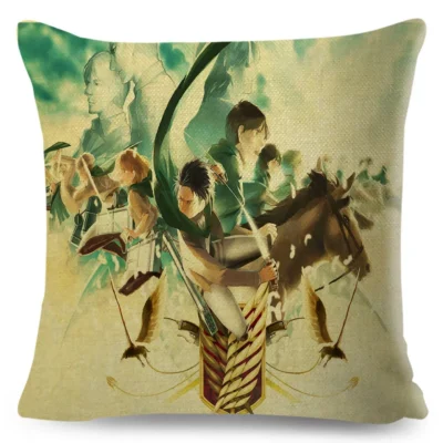 Tactical Pieck Finger Attack On Titan Throw Pillow