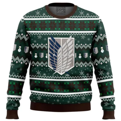 Survey Corps Attack on Titan Ugly Christmas Sweater