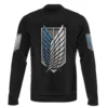Survey Corps Black Attack On Titan Bomber Jacket BACK Mockup - Attack On Titan EU Store