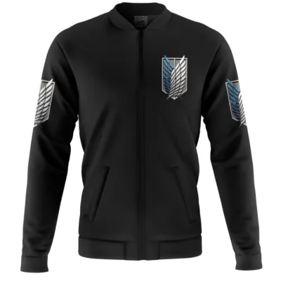 Survey Corps Black Attack On Titan Casual Bomber Jacket