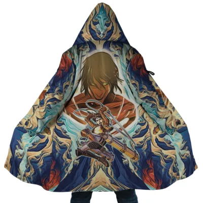 Trippy Eren Yeager Attack on Titan Dream Cloak Coat
