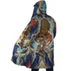 Trippy Eren Yeager Attack on Titan AOP Hooded Cloak Coat SIDE Mockup - Attack On Titan EU Store