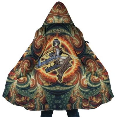Trippy Mikasa Ackerman Attack on Titan Dream Cloak Coat
