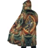 Trippy Mikasa Ackerman Attack on Titan AOP Hooded Cloak Coat SIDE Mockup - Attack On Titan EU Store