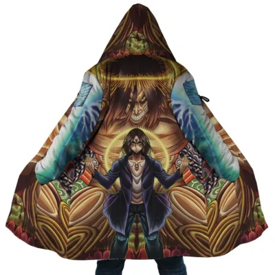 Trippy Eren Yeager Timeskip Attack on Titan Dream Cloak Coat