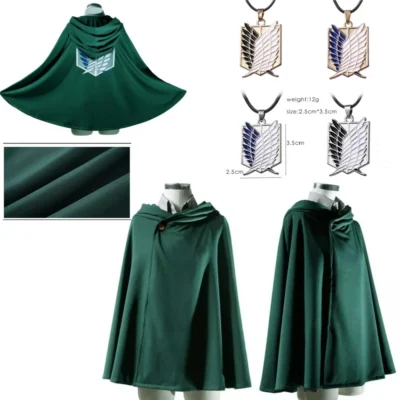 Adult Attack on Titan Green Cloak For Men Cosplay