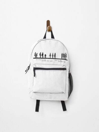 Outside The Wall Black And White Backpack