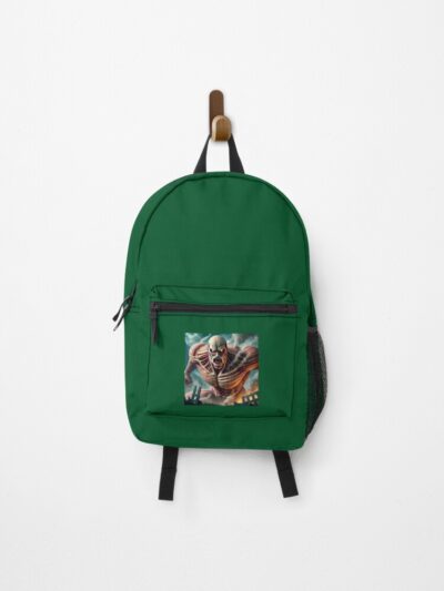 Colossal Titan Attack Scene Epic Anime Art Backpack