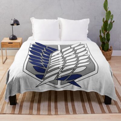 Exploration Battalion Snk Emblem Throw Blanket