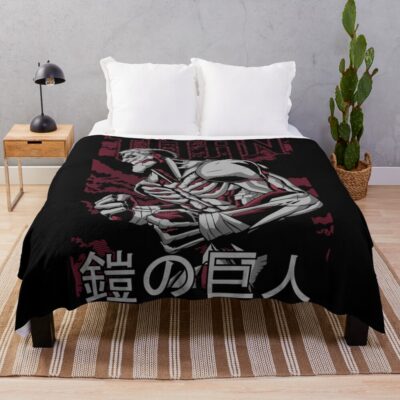The Armored Titan Throw Blanket