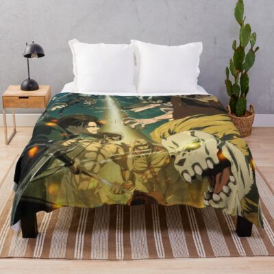 New Anime Trending Attack Original Throw Blanket