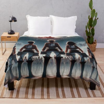 The Arrival Of The Titan Throw Blanket