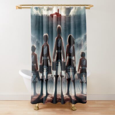 The Arrival Of The Titan Shower Curtain