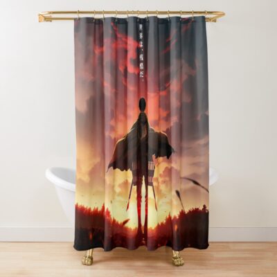 Snk Cruel World Anime Print Shower Curtain