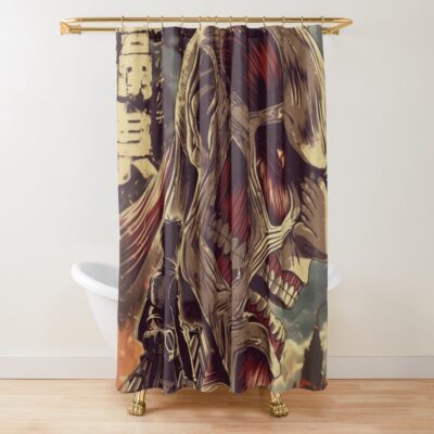 The Great Colossal Titan Movie Poster Shower Curtain
